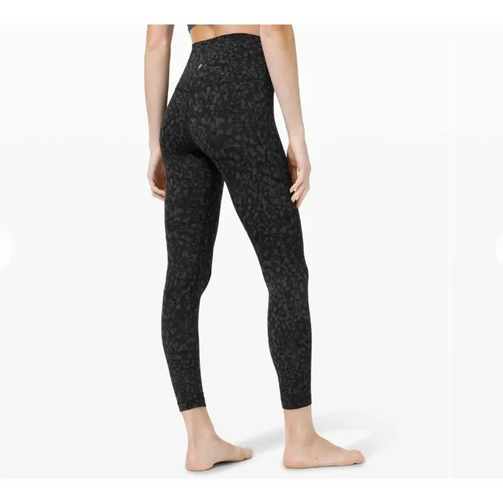 Lululemon Align Leggings Size 4 Wild Thing Camo Deep Coal Minimalist Preppy